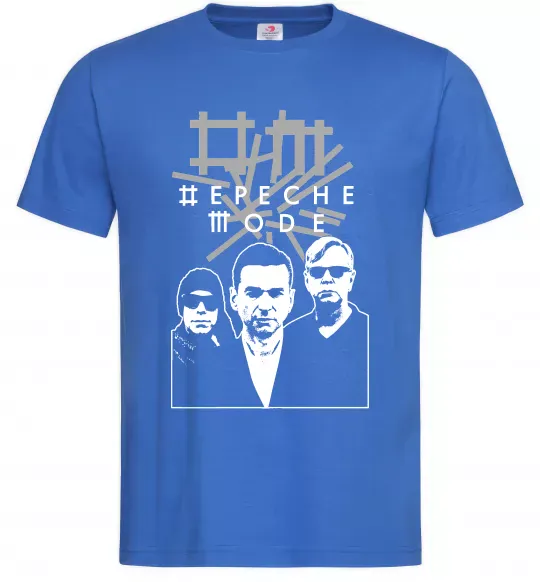 Мужская футболка Depeche Mode band Ярко-синий фото
