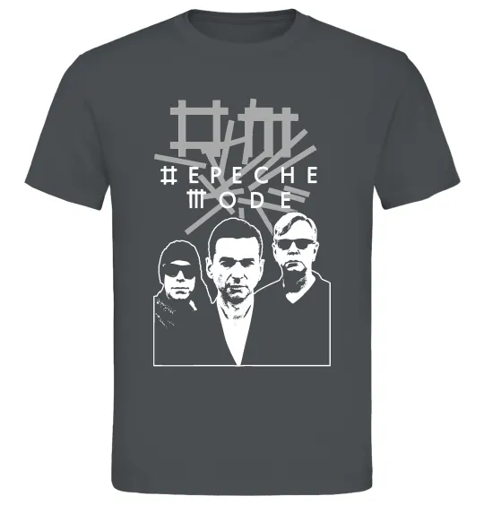 Мужская футболка Depeche Mode band Графит фото