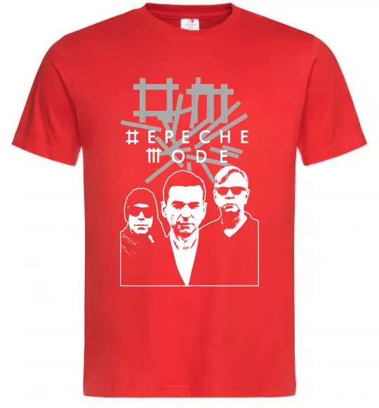 Мужская футболка Depeche Mode band Красный фото