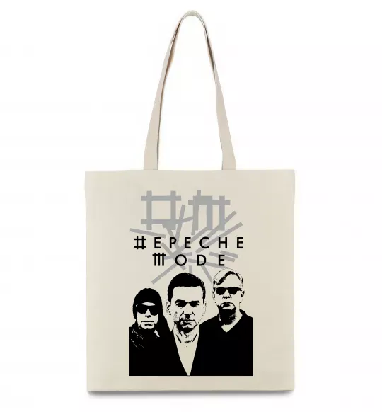 Эко-сумка Depeche Mode band Бежевый фото