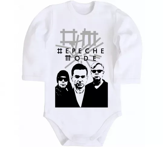 Детский боди Depeche Mode band Белый фото