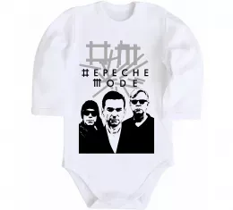 Дитячий бодік Depeche Mode band Білий фото