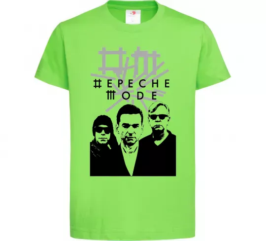 Дитяча футболка Depeche Mode band Лаймовий фото