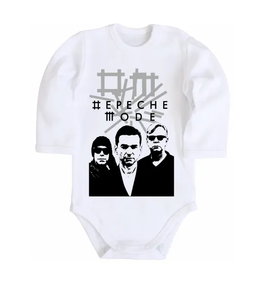 Дитячий бодік Depeche Mode band Білий фото