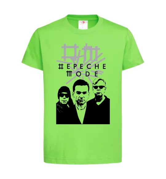 Дитяча футболка Depeche Mode band Лаймовий фото