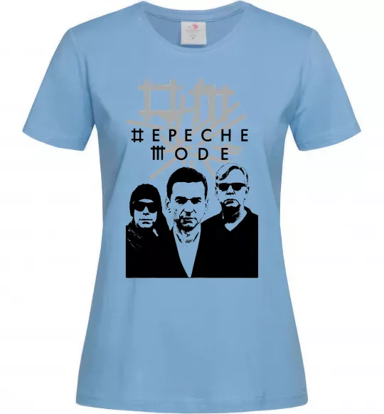 Женская футболка Depeche Mode band Голубой фото