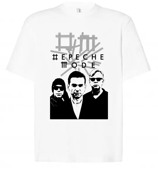 Футболка Оверсайз Depeche Mode band Белый фото
