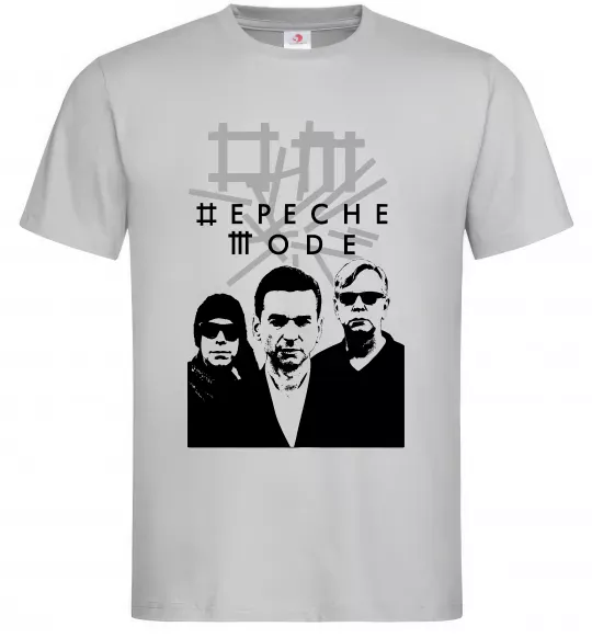 Мужская футболка Depeche Mode band Серый фото