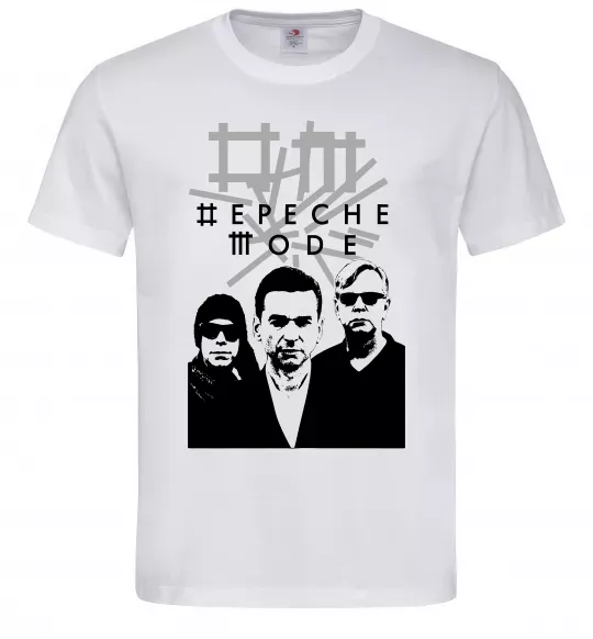 Мужская футболка Depeche Mode band Белый фото
