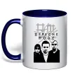 Чашка з кольоровою ручкою Depeche Mode band Глибокий темно-синій фото