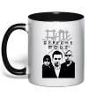 Чашка з кольоровою ручкою Depeche Mode band Чорний фото