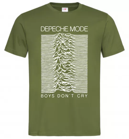 Чоловіча футболка Boys don`t cry Оливковий фото
