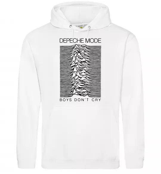Чоловіча толстовка (худі) Boys don`t cry Білий фото