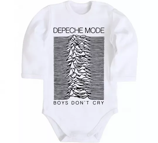 Дитячий бодік Boys don`t cry Білий фото