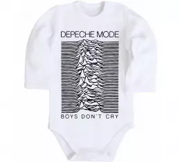 Дитячий бодік Boys don`t cry Білий фото