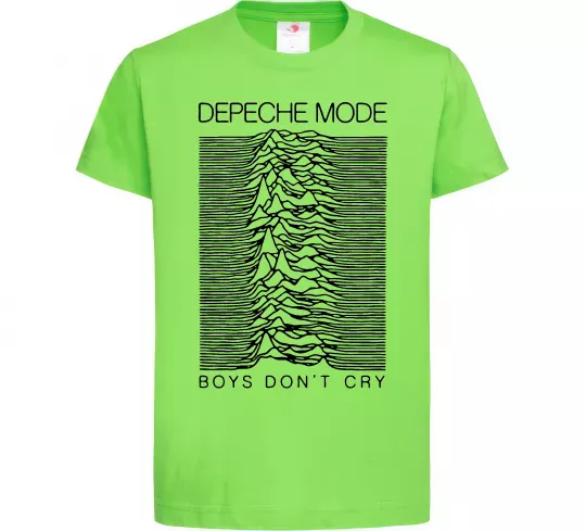 Дитяча футболка Boys don`t cry Лаймовий фото
