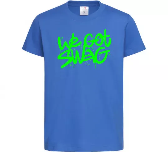 Детская футболка We got SWAG Ярко-синий фото