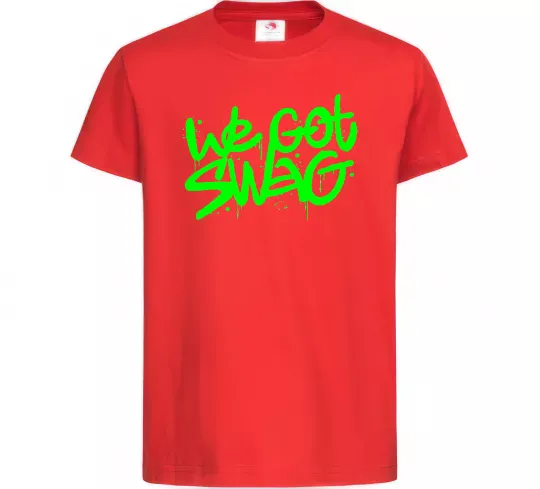 Детская футболка We got SWAG Красный фото