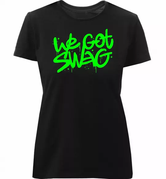 Женская премиум футболка We got SWAG Черный фото