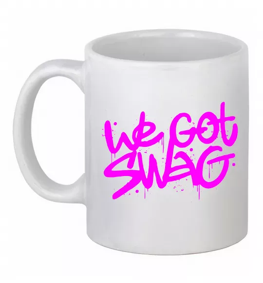 Чашка керамическая We got SWAG Белый фото