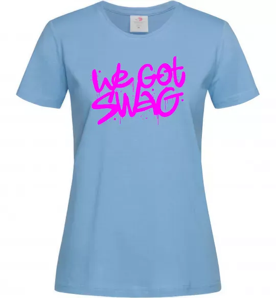 Женская футболка We got SWAG Голубой фото