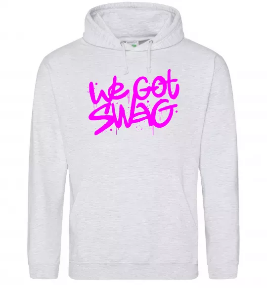 Мужская толстовка (худи) We got SWAG Серый меланж фото