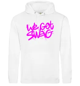 Женская толстовка (худи) We got SWAG Белый фото