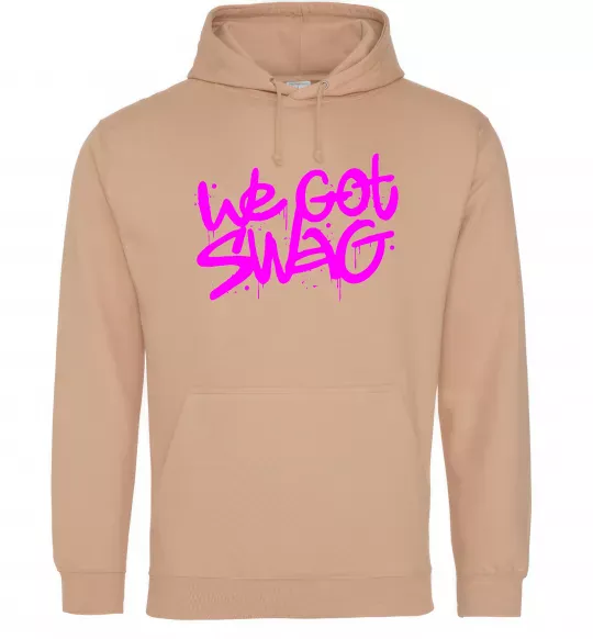 Жіноча толстовка (худі) We got SWAG Пісочний фото