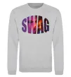 Свитшот SWAG балаклава Серый меланж фото