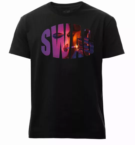 Мужская премиум футболка SWAG балаклава Черный фото