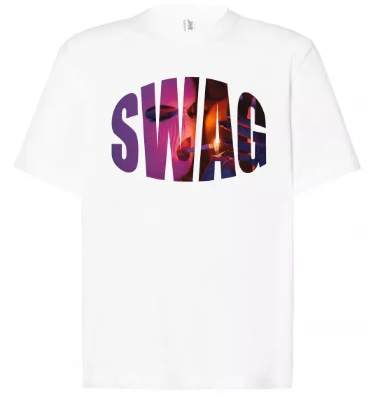 Футболка Оверсайз SWAG балаклава Білий фото