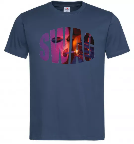 Чоловіча футболка SWAG балаклава Темно-синій фото