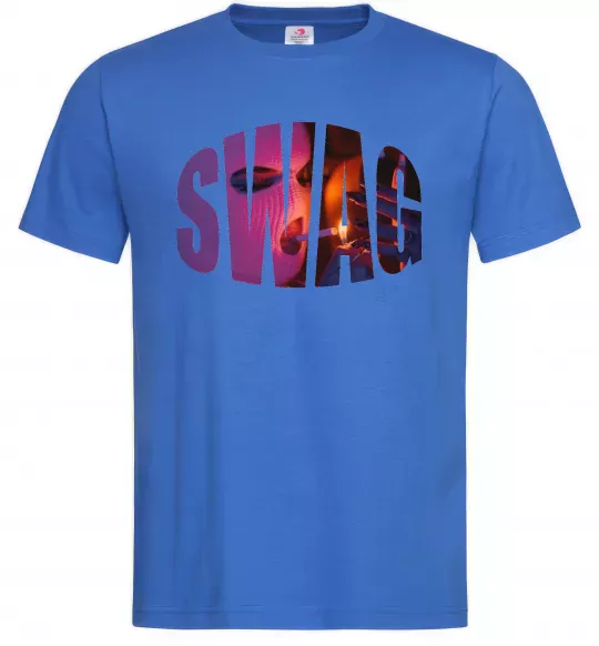Чоловіча футболка SWAG балаклава Яскраво-синій фото