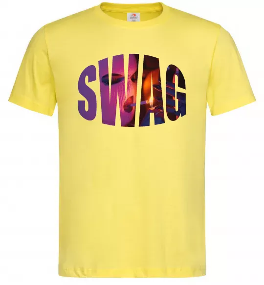 Чоловіча футболка SWAG балаклава Лимонний фото