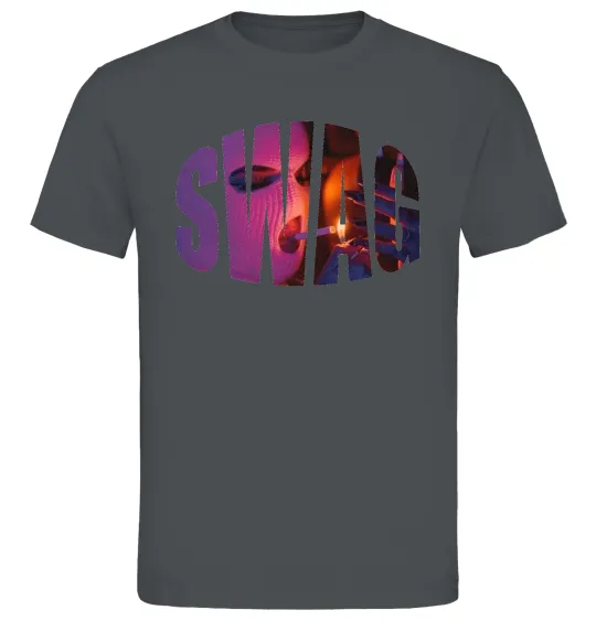 Чоловіча футболка SWAG балаклава Графіт фото