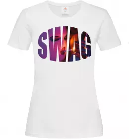 Женская футболка SWAG балаклава Белый фото