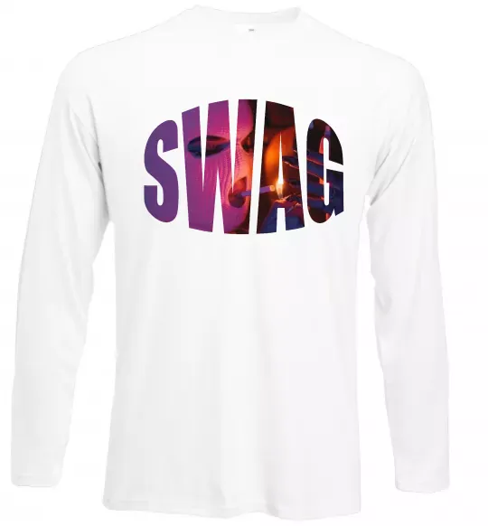 Лонгслив SWAG балаклава Белый фото