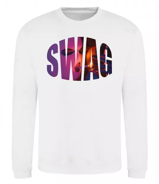 Свитшот SWAG балаклава Белый фото