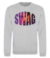 Свитшот SWAG балаклава Серый меланж фото