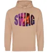 Женская толстовка (худи) SWAG балаклава Песочный фото