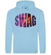 Женская толстовка (худи) SWAG балаклава Голубой фото