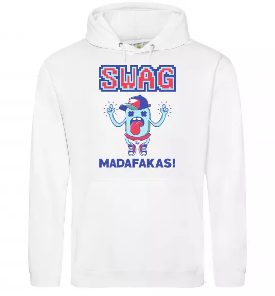 Жіноча толстовка (худі) SWAG Madafakas Білий фото