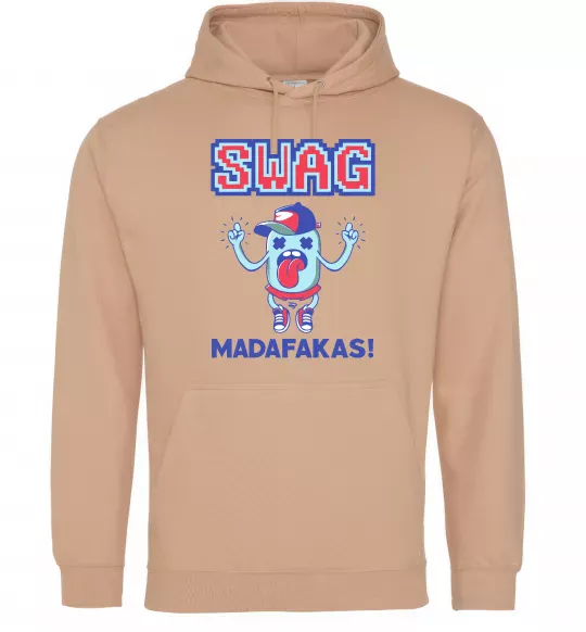 Жіноча толстовка (худі) SWAG Madafakas Пісочний фото