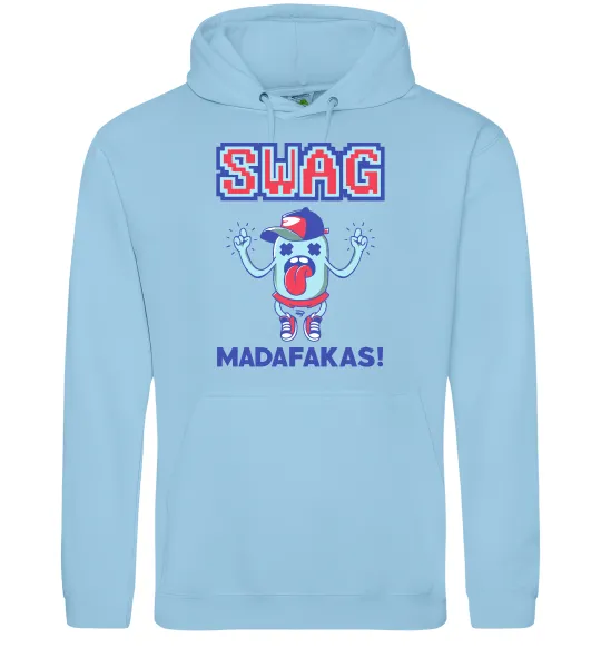 Женская толстовка (худи) SWAG Madafakas Голубой фото