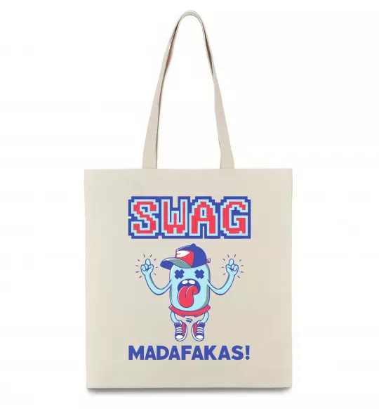 Еко-сумка SWAG Madafakas Бежевий фото