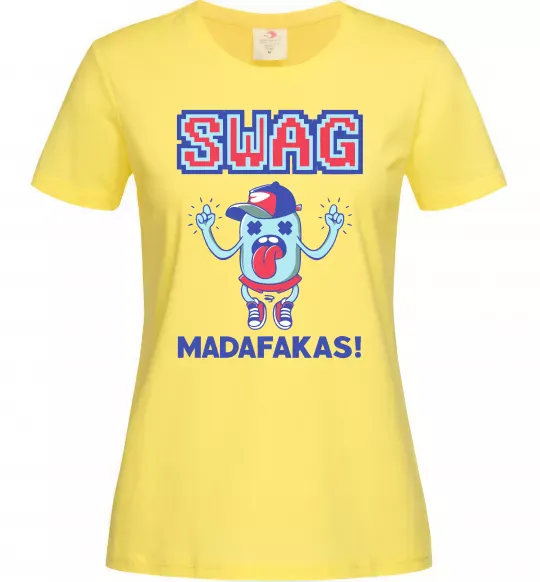 Женская футболка SWAG Madafakas Лимонный фото