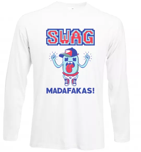 Лонгслів SWAG Madafakas Білий фото