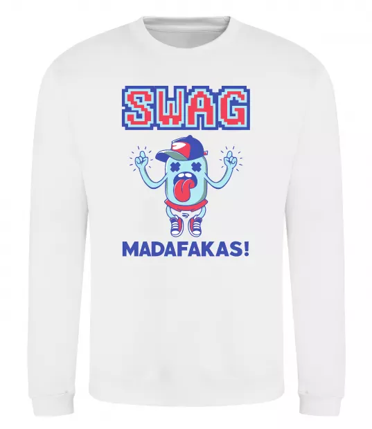 Світшот SWAG Madafakas Білий фото