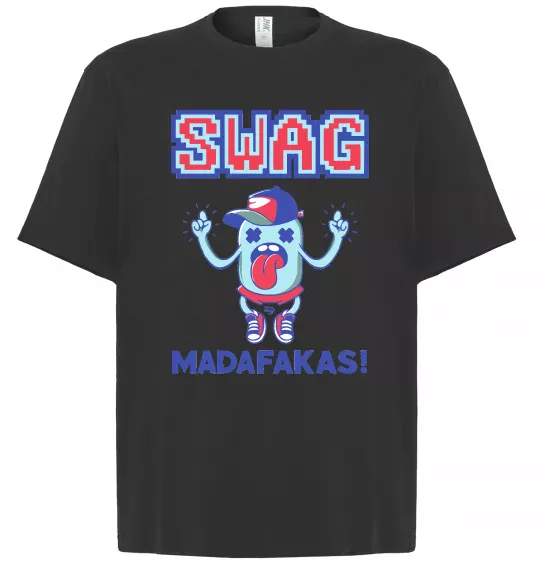 Футболка Оверсайз SWAG Madafakas Черный фото