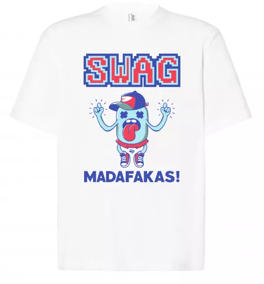 Футболка Оверсайз SWAG Madafakas Белый фото